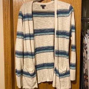 Eddie Bauer Large open cardigan with pockets all cotton